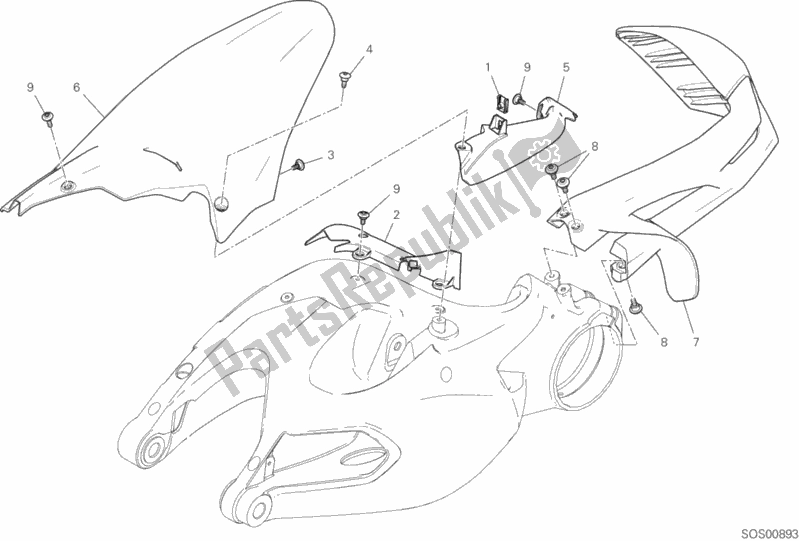 Wszystkie części do Tylny B? Otnik Ducati Multistrada 1260 S Grand Tour USA 2020
